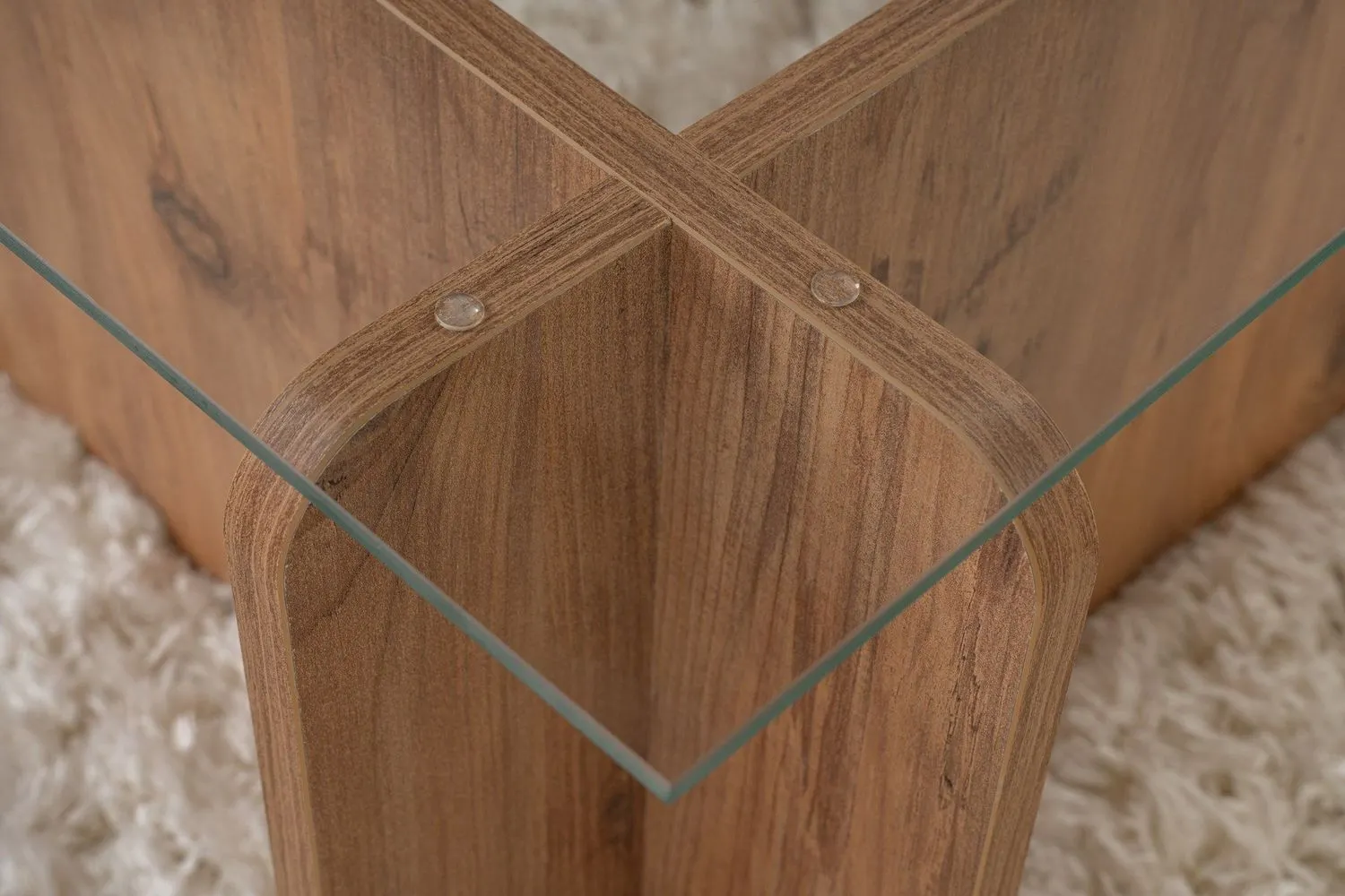 Stolik kawowy FLAVIO 65x105 cm sosna atlantycka transpatentny - ASI_353NRD1113