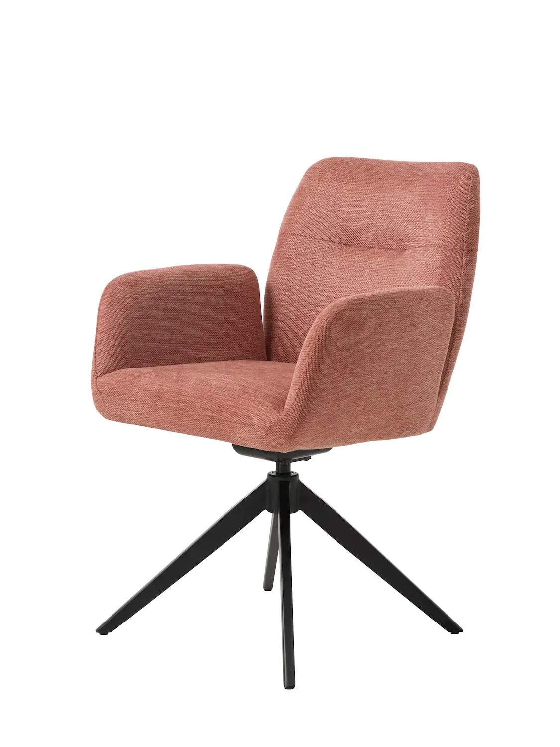 Krzesło obrotowe ROXANA z podłokietnikami różowe