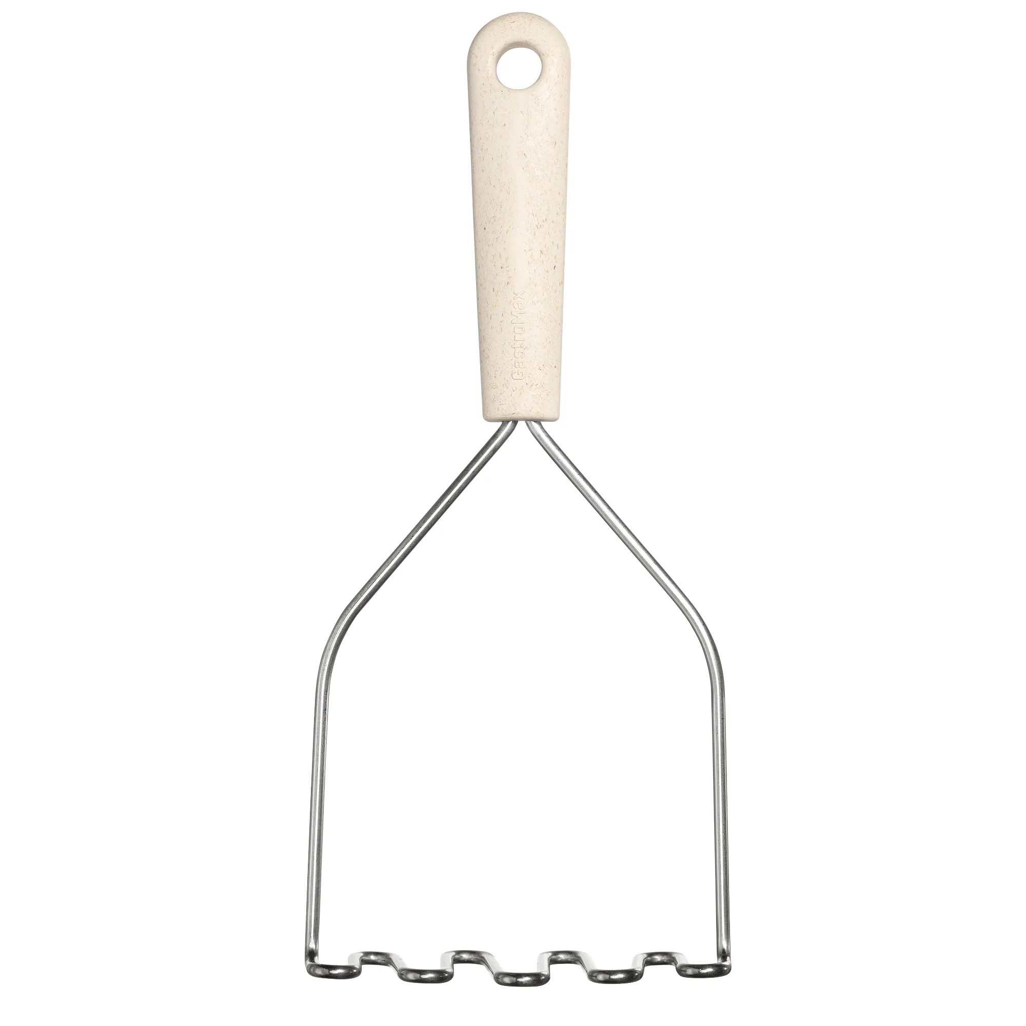 GASTROMAX TŁUCZEK DO ZIEMNIAKÓW 28 CM BIO tarka, metalowa-rączka, drewniana-rączka, metalowy-odcień, kute-szczypce