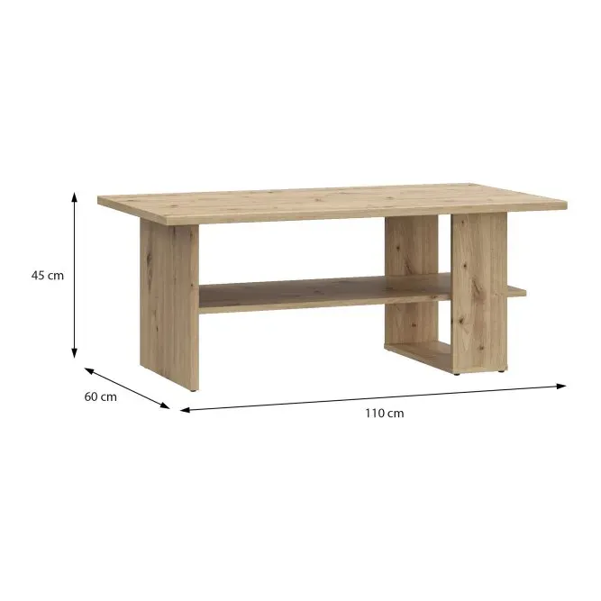 Stolik kawowy CFTT5212 COFFEE TABLES 60x110 Czarny Dąb Artisan