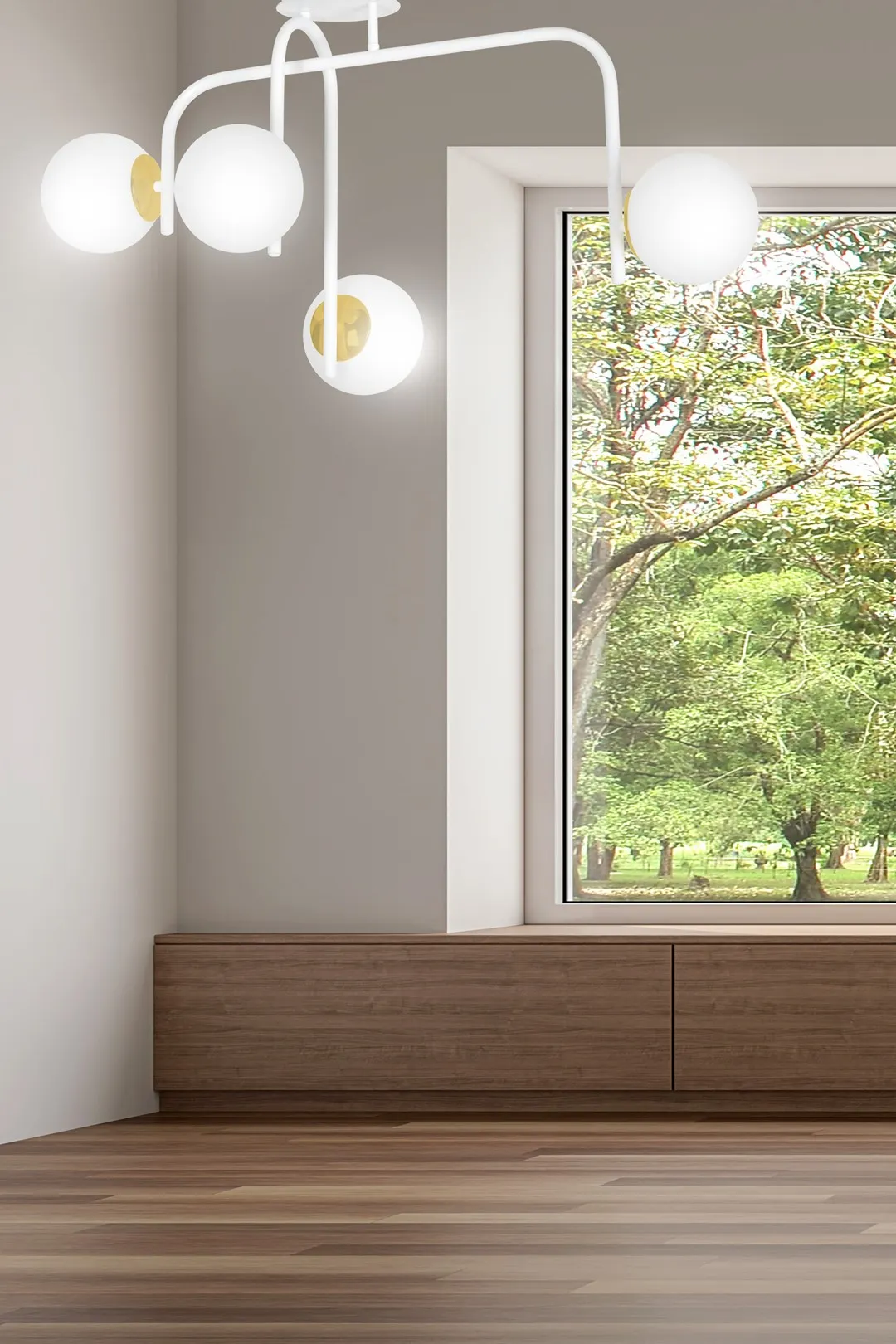 Lampa sufitowa RAGNAR Biały/Złoty 1033/4B - 1033/4B