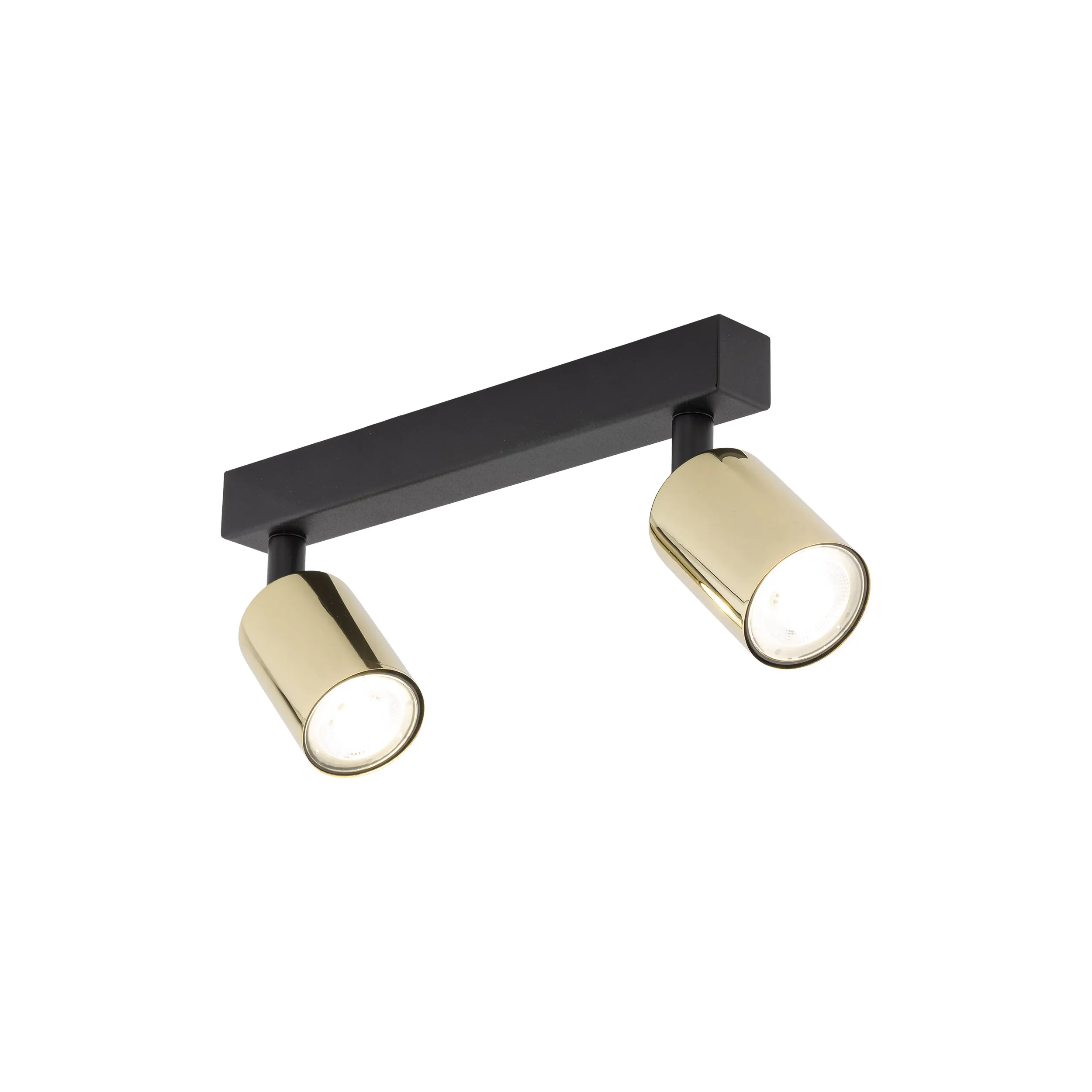 Lampa sufitowa TOP czarna złota na listwie regulowana 39x19x15cm - TK_5967