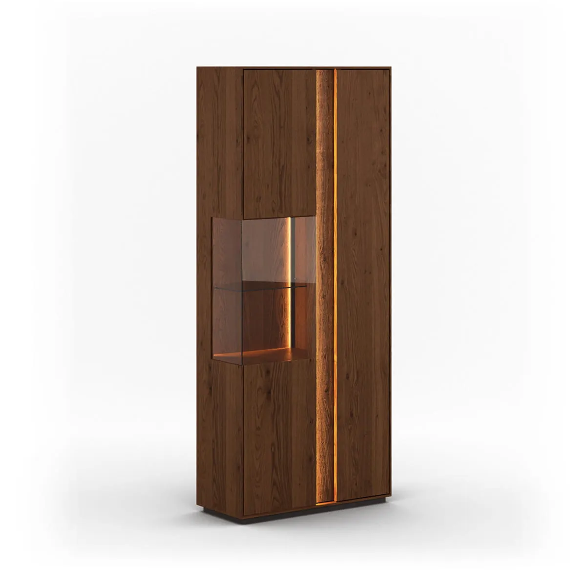 Witryna dębowa COLLODI oświetleniem - tabacco Szafa, Szafka, Meble, Skrzynka pocztowa