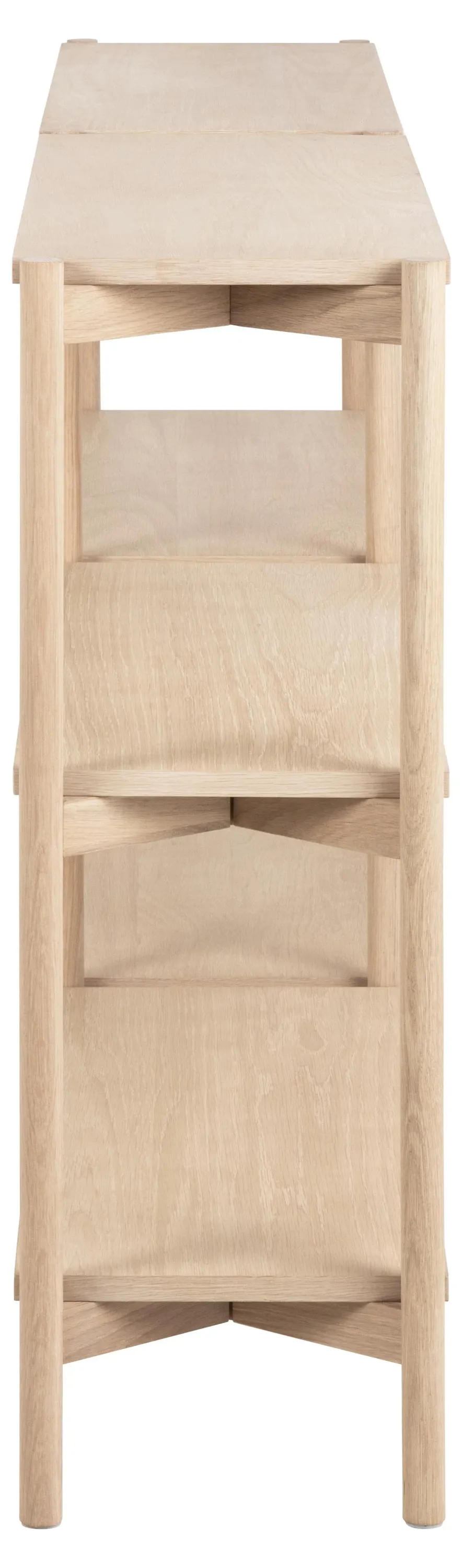 Regał niski NORTH fornir dębowy bielony, olejowany 169x30x89 - 0000099906