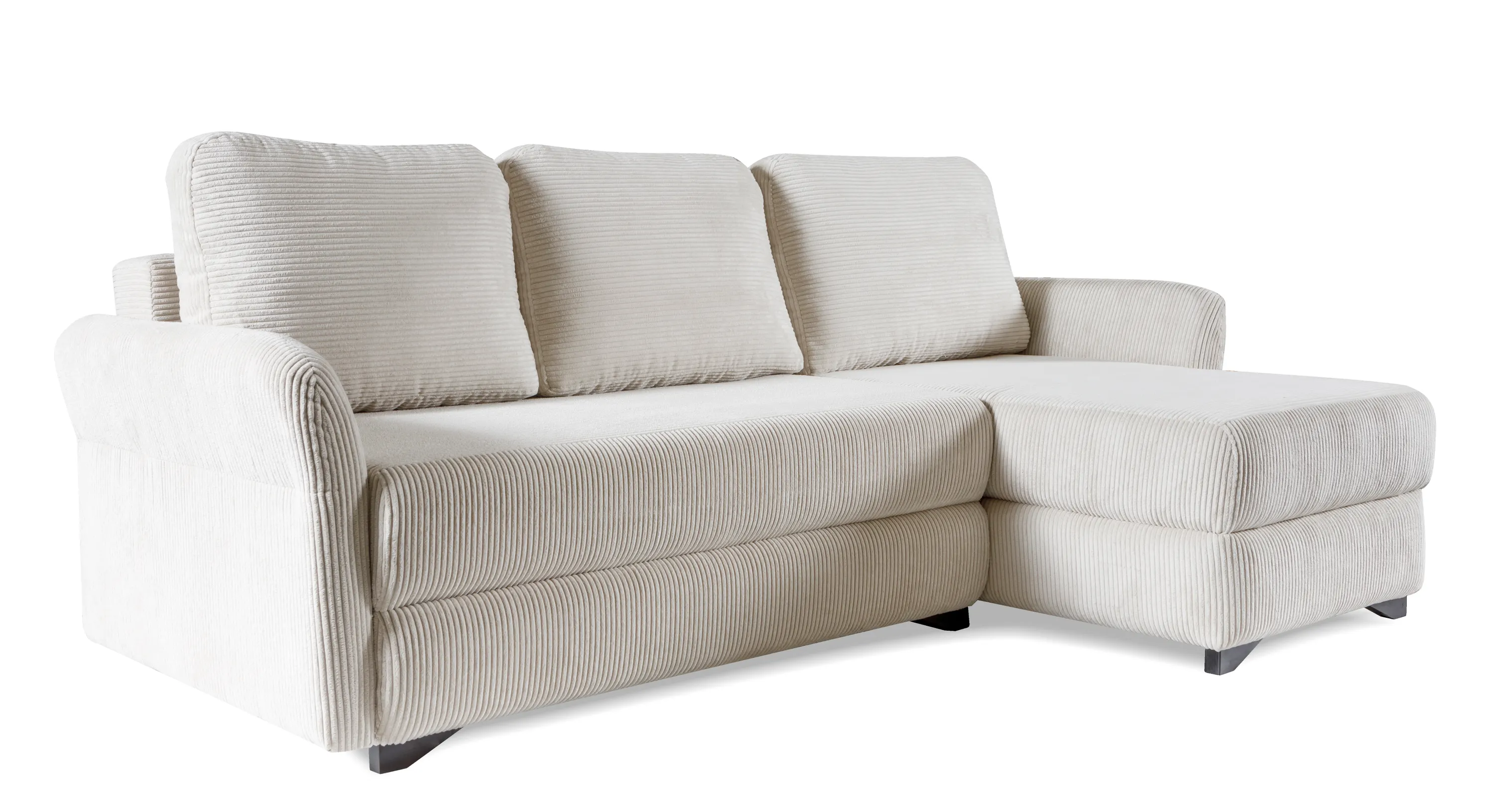 Narożnik rozkładany z pojemnikiem VOLT POSO 238 cm L/P beżowy