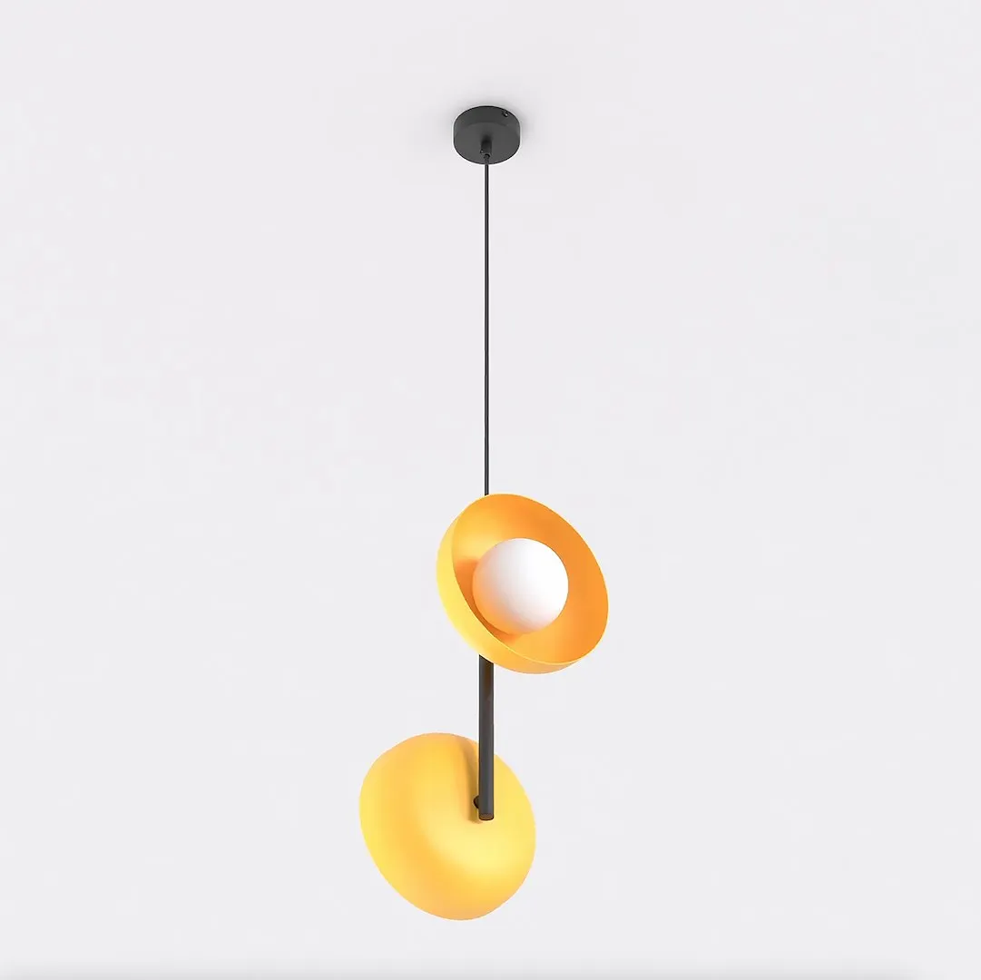 Lampa wisząca metalowa VANILA 2 BL pomarańczowa Lampa wisząca metalowa VANILA 2 BL pomarańczowa