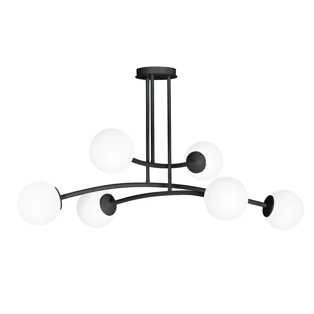 Lampa wisząca HALLDOR 6 czarny biały