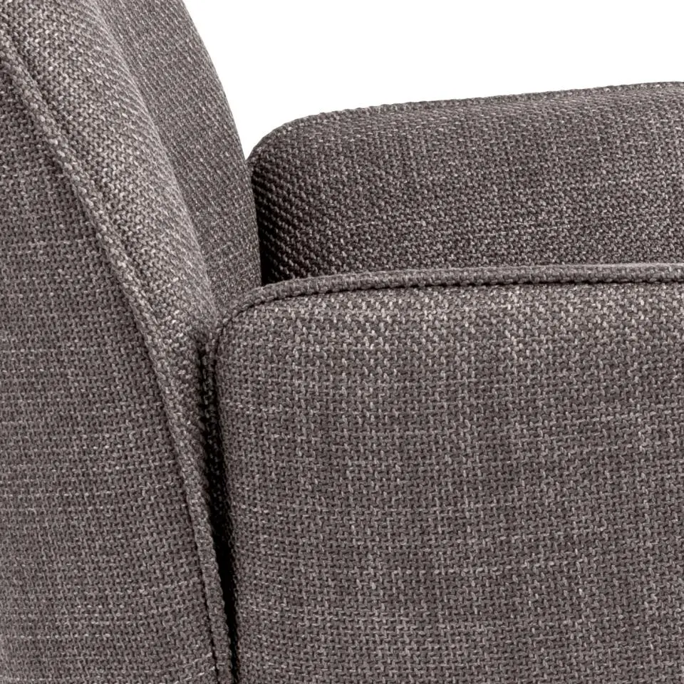 Krzesło obrotowe z podłokietnikami DOMINO Szarobrązowy, Czarny ( zestaw 2 sztuk ) - 0000103739