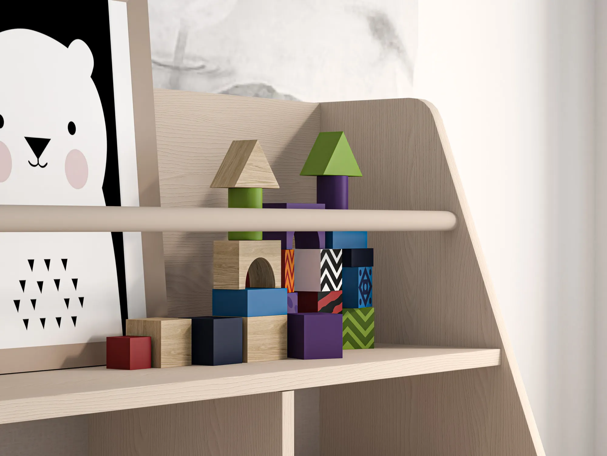 Komoda- organizer MEVEL 09 piasek pustyni, różowy - 1MEVE09-001