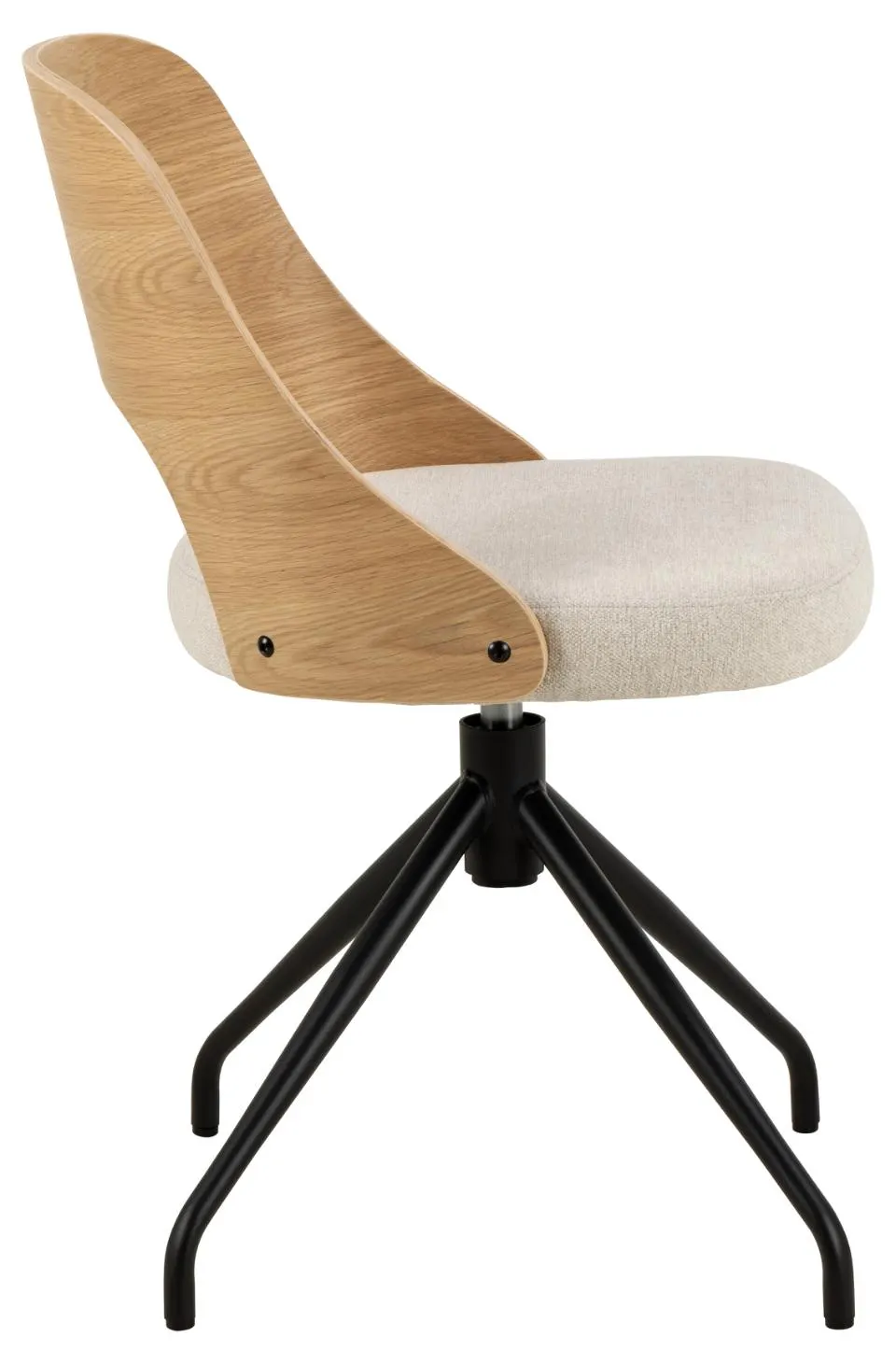 Krzesło obrotowe LUCY Beżowy, Fornir dębowy - 0000105594