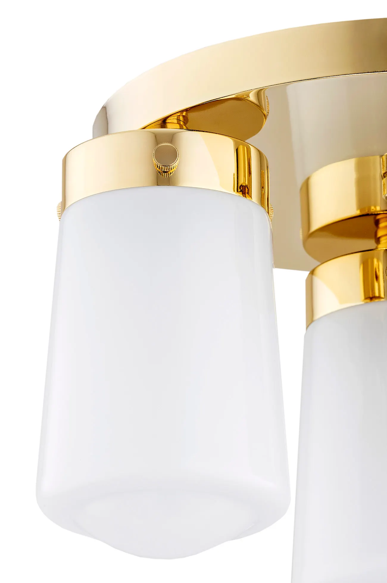 Plafon PASADENA metalowy mosiądz biały 36x25cm - 6165