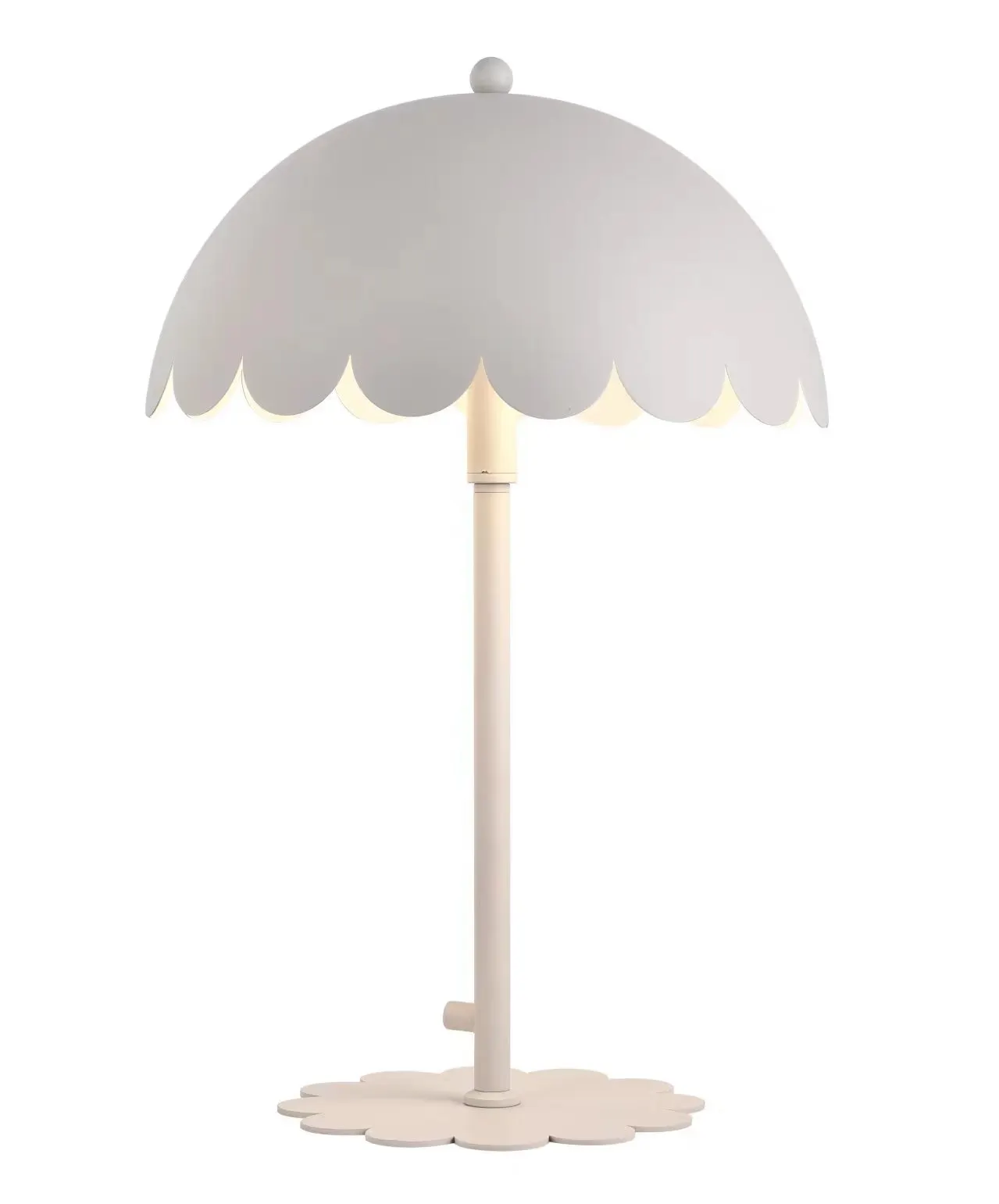 Lampa stołowa FLOW ø30 cm metalowa biała