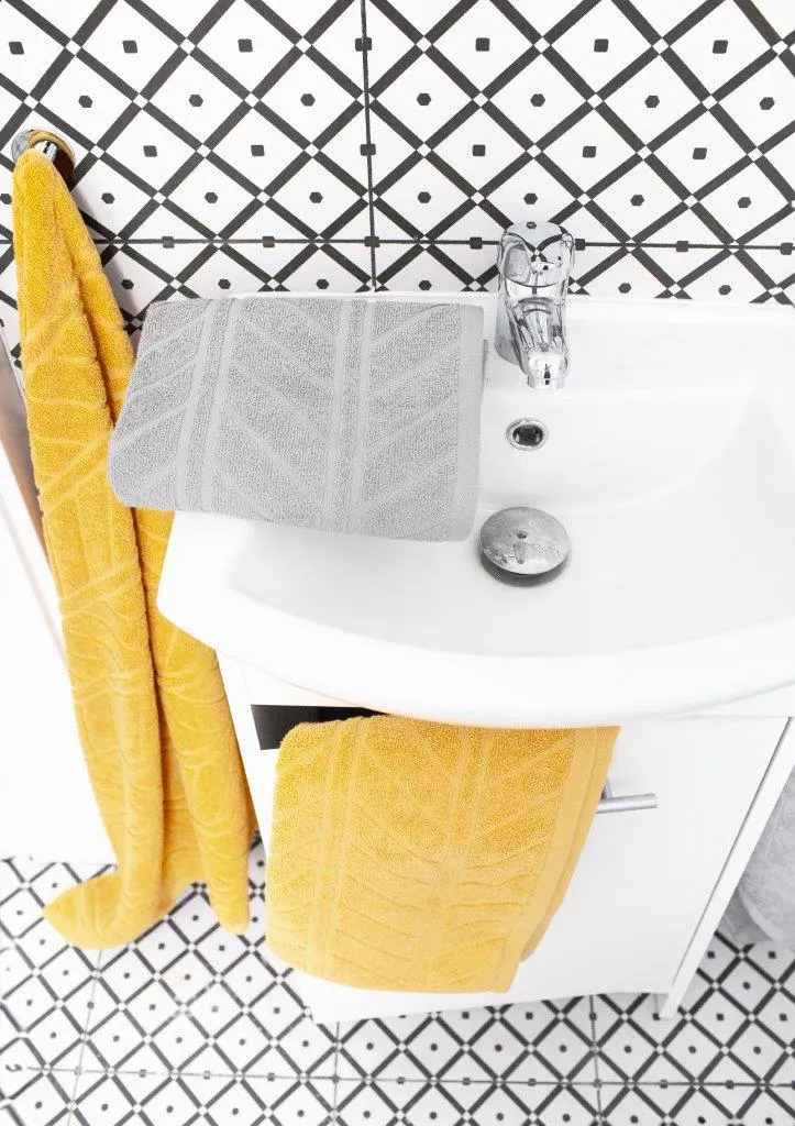 Ręcznik frotte RELIEF 50x90 gramatura 500 żółty - FARO_30237