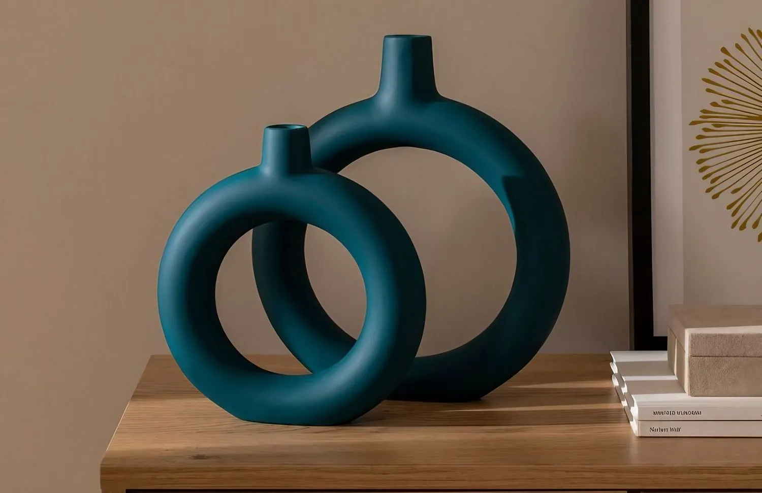 Zestaw okrągłych wazonów 2-set CY0142 niebieski - ASI_963DNL1230