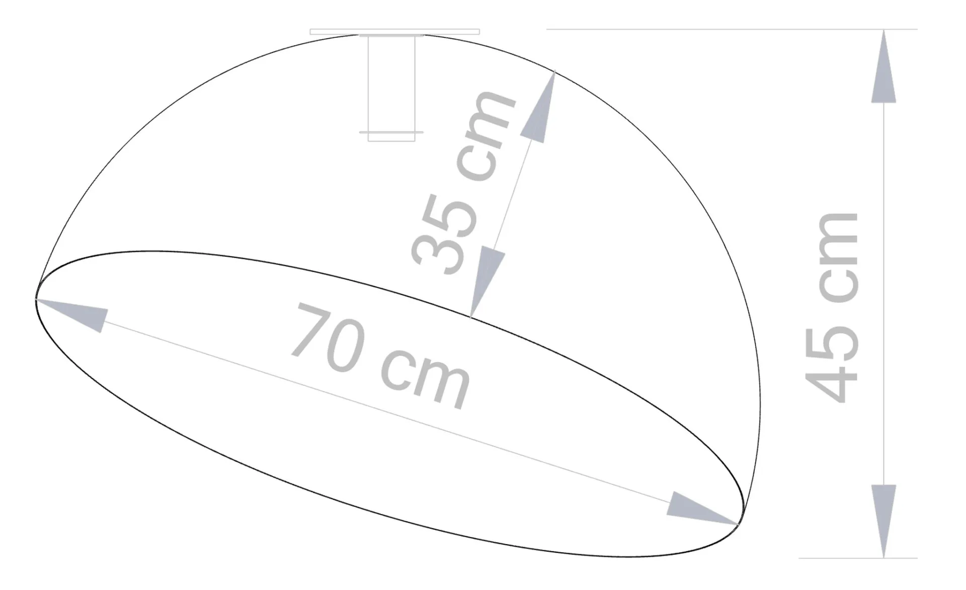 Plafon SFERA 70 czarno-miedziany - SI_32468