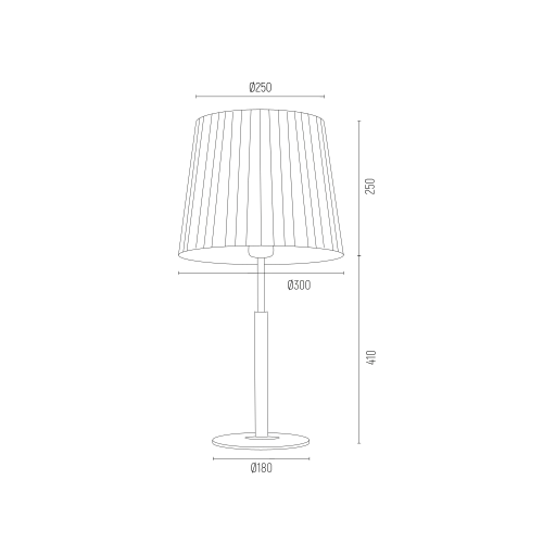 Lampa stołowa ASTI chromowana biała 66x30cm - 3847