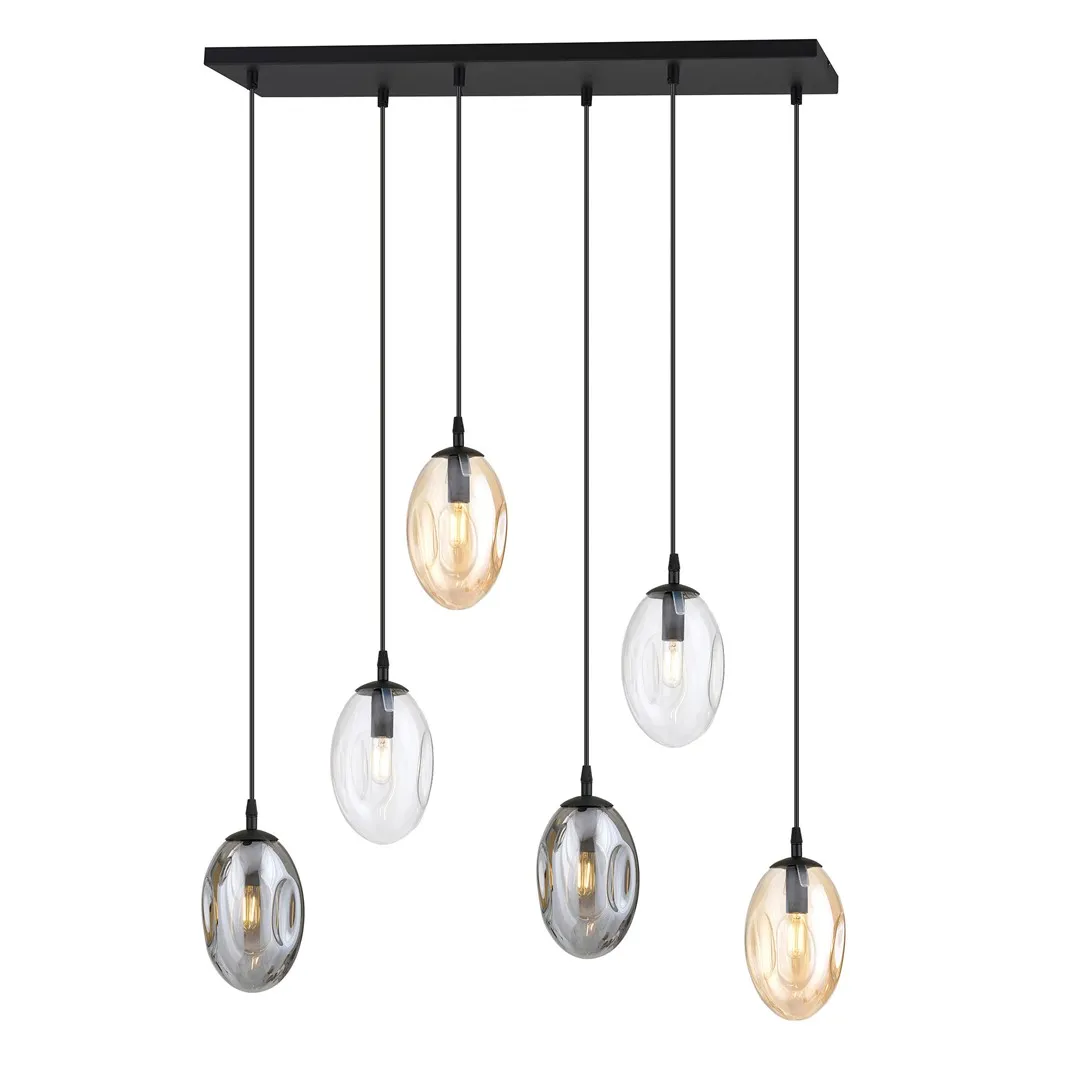 Lampa sufitowa  ASTRAL Czarny 1268/6M1