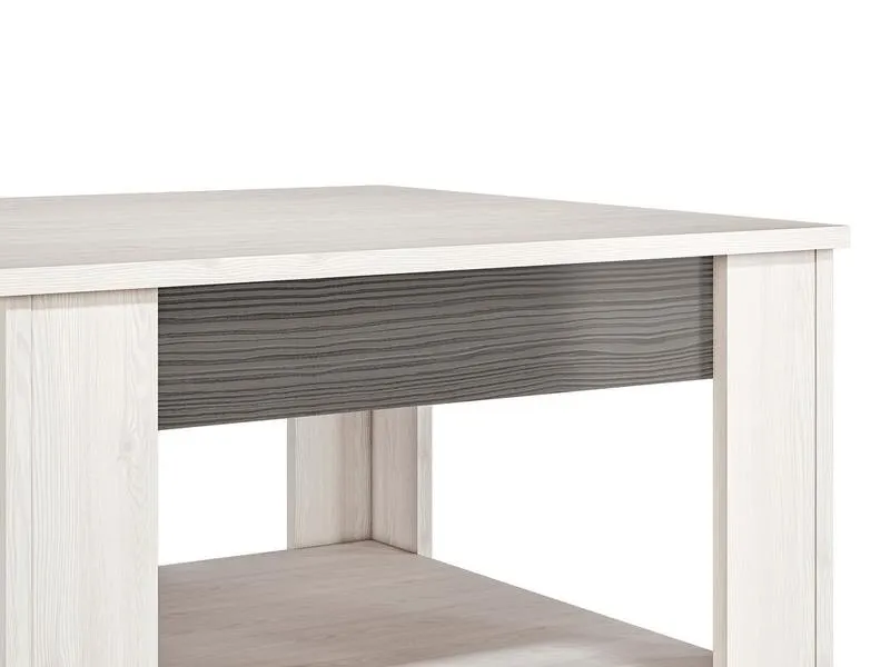 Stolik kawowy z półką BLANCO 12 sosna śnieżna 114x67cm - 1BLAN1201-001