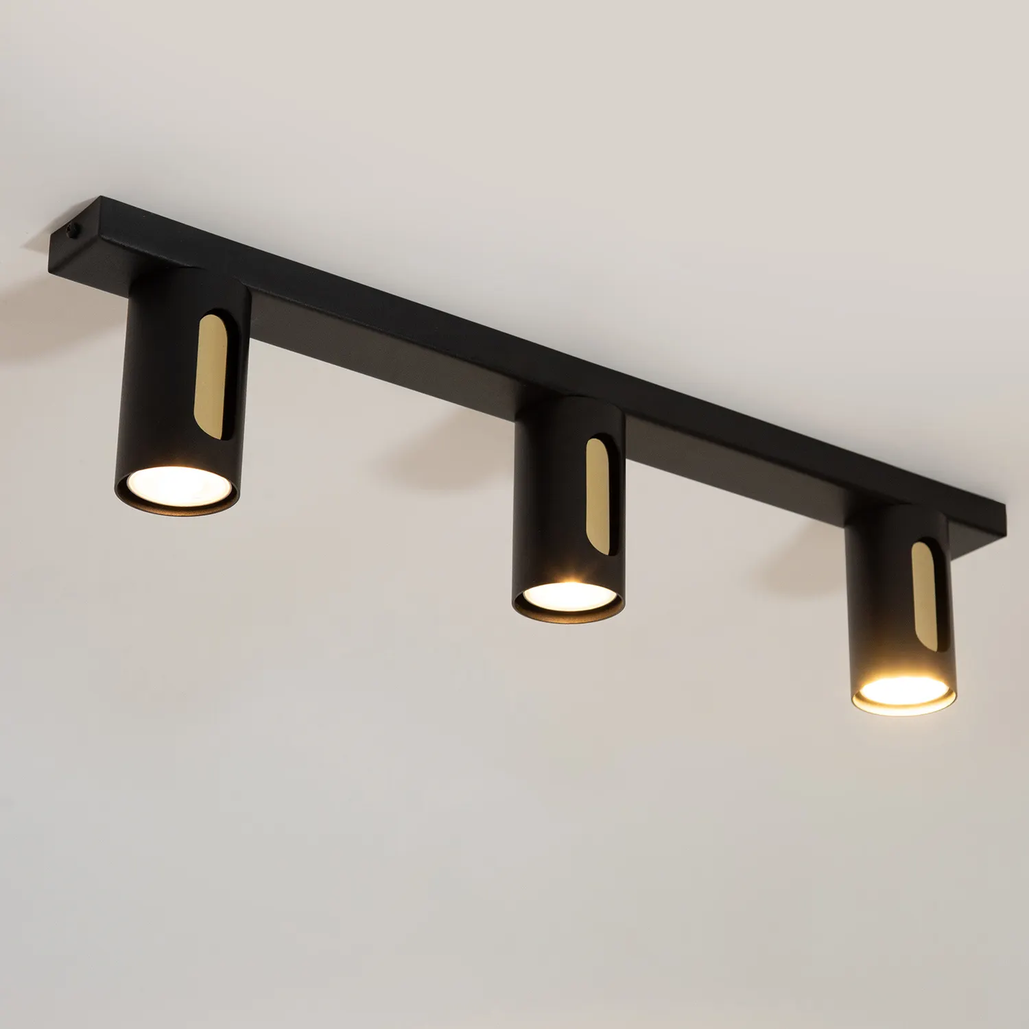 Plafon stalowy FLOW 3 czarny złoty - SI_41218