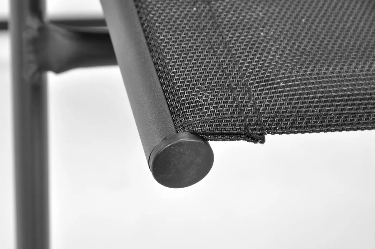 Krzesło ogrodowe składane MODENA aluminiowe czarne - FE5906948127692