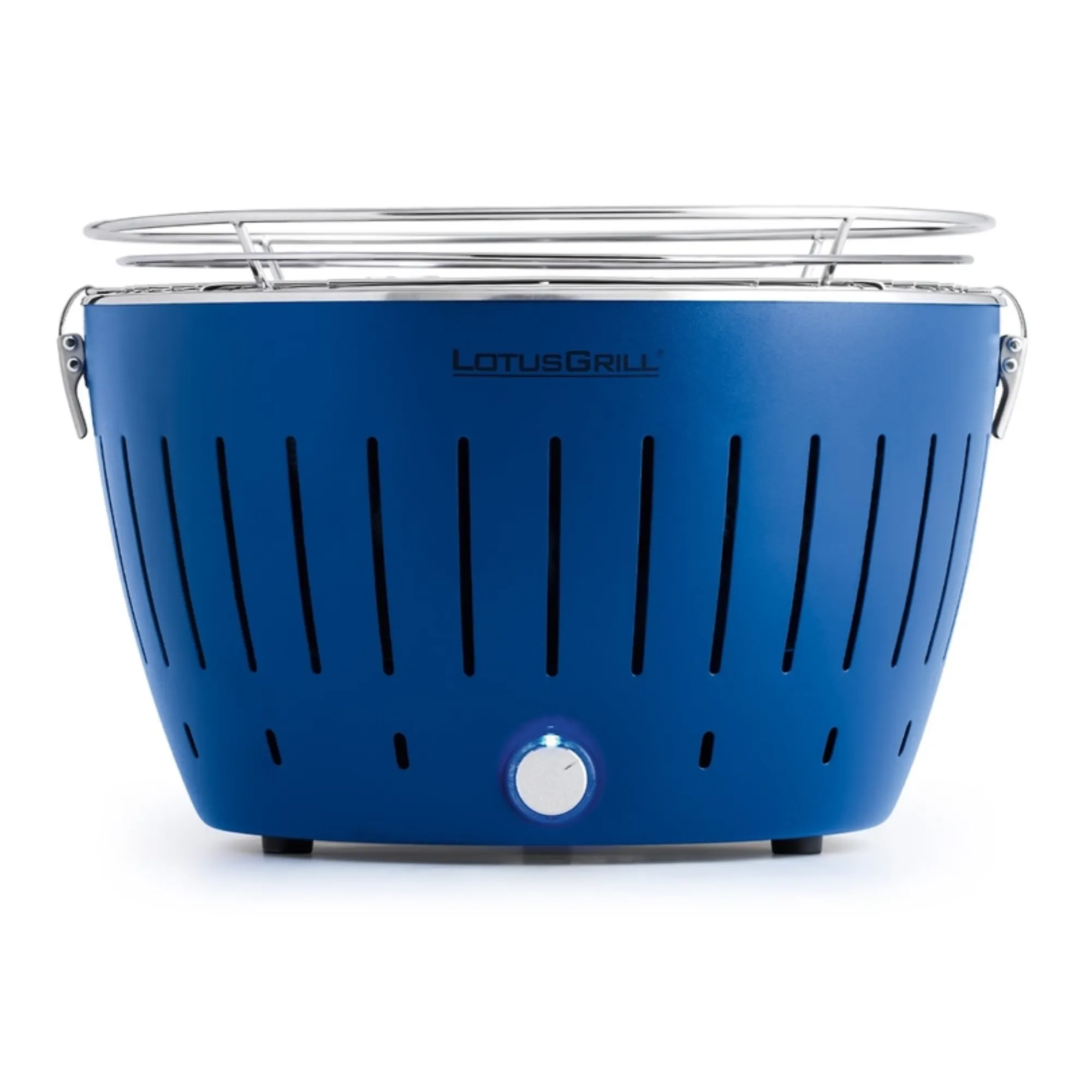 grill, grill elektryczny, kosz na grilla, niebieski, metalowy