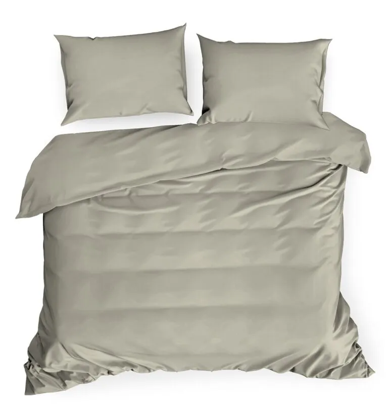 Komplet pościeli satynowej NOVA3 220 X 200 cm Szarobeżowy Komplet pościeli satynowej NOVA3 220 X 200 cm Szarobeżowy