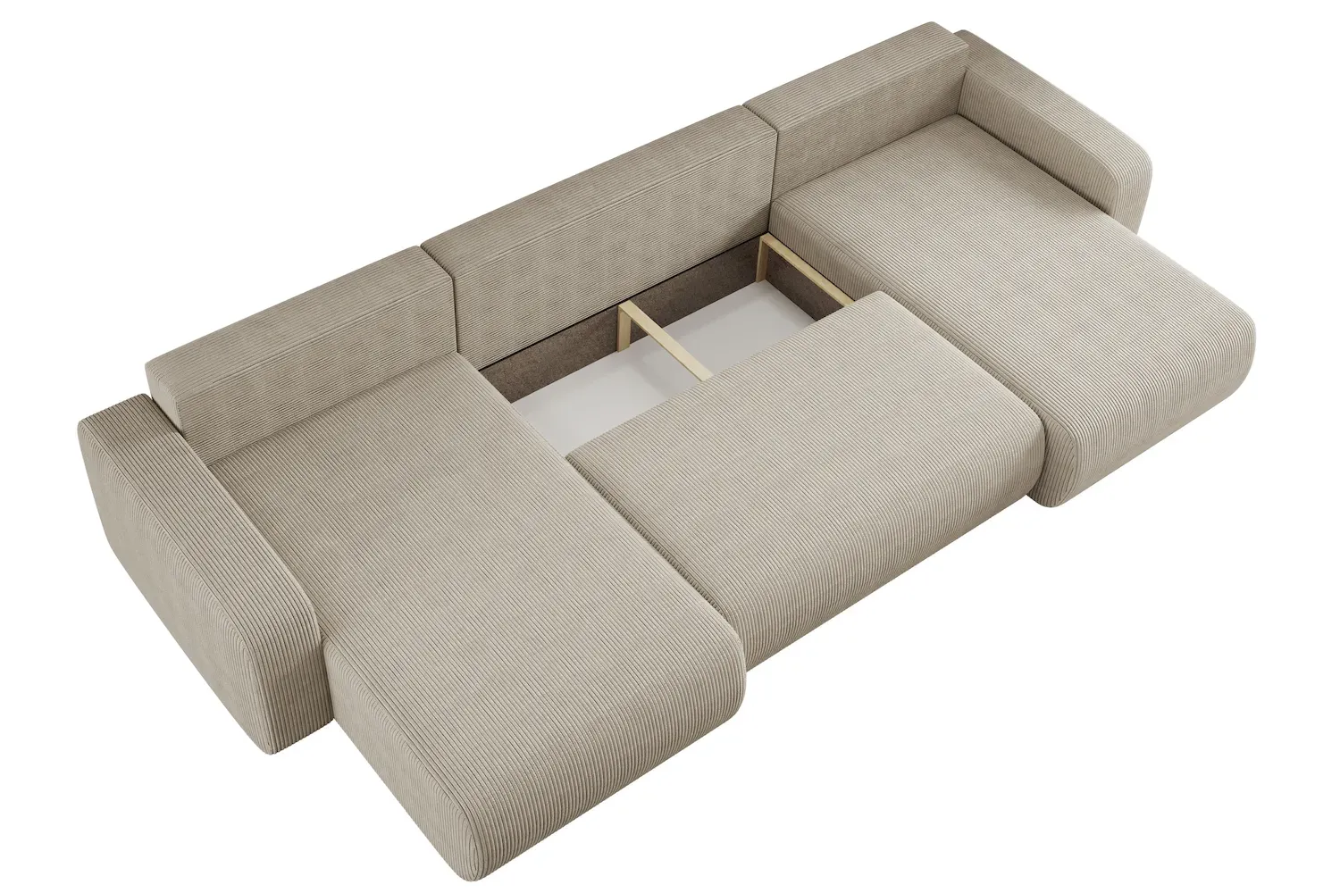 Narożnik uniwersalny PIANO U tkanina Poso 02 cappuccino - NAROZNIK_PIANO_U_POSO02