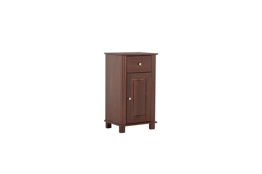 Słupek niski 1-drzwioway z szufladą RETRO ciemny brąz 83x46x36cm