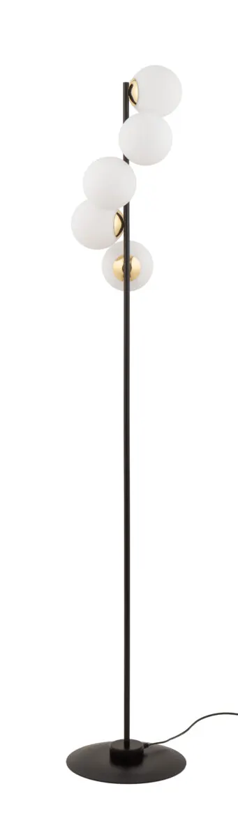 Lampa podłogowa PIANO 6 czarno-biała