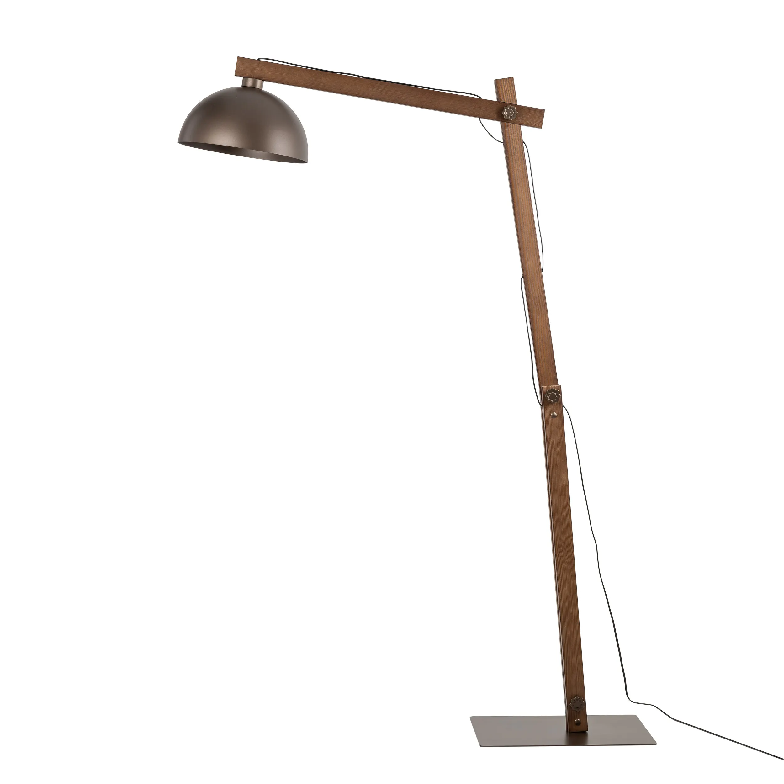 Lampa podłogowa OSLO ciemny orzech brązowa 180x80x35cm - TK_6319