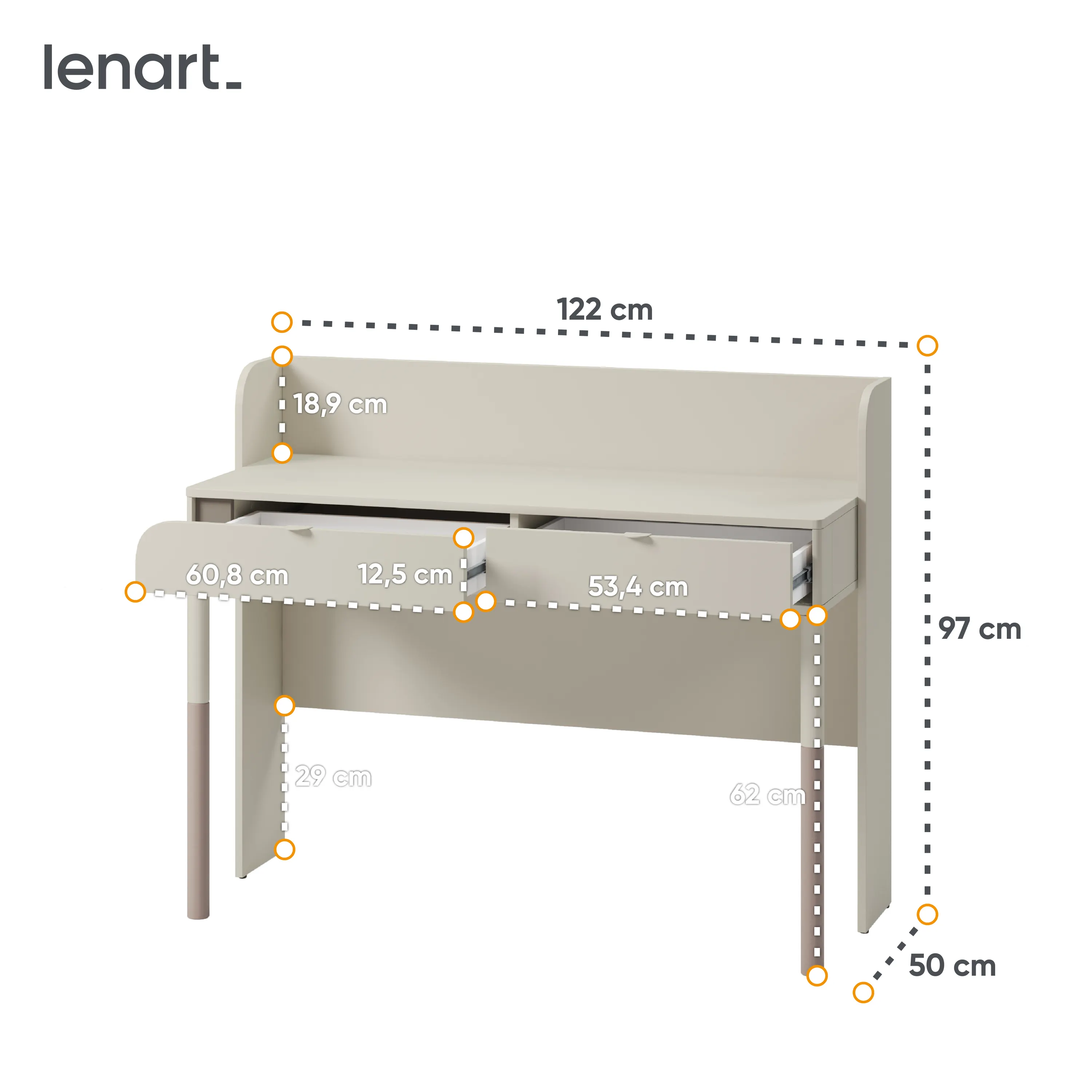 Biurko Harmony HR-03 kaszmir - HR3KT
