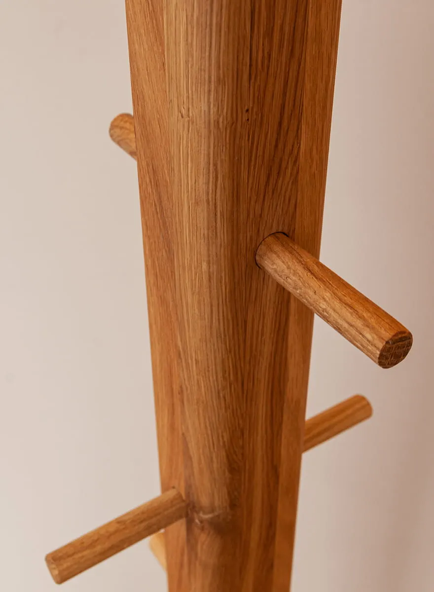 Wieszak na ubrania stojący dębowy Gialo W180 cm - 2SGIA102