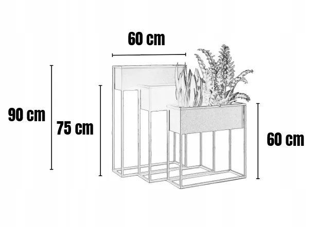 DONICZKA-osłonka na donice metalowa MARSYLIA S czarna - LD_TZ000036