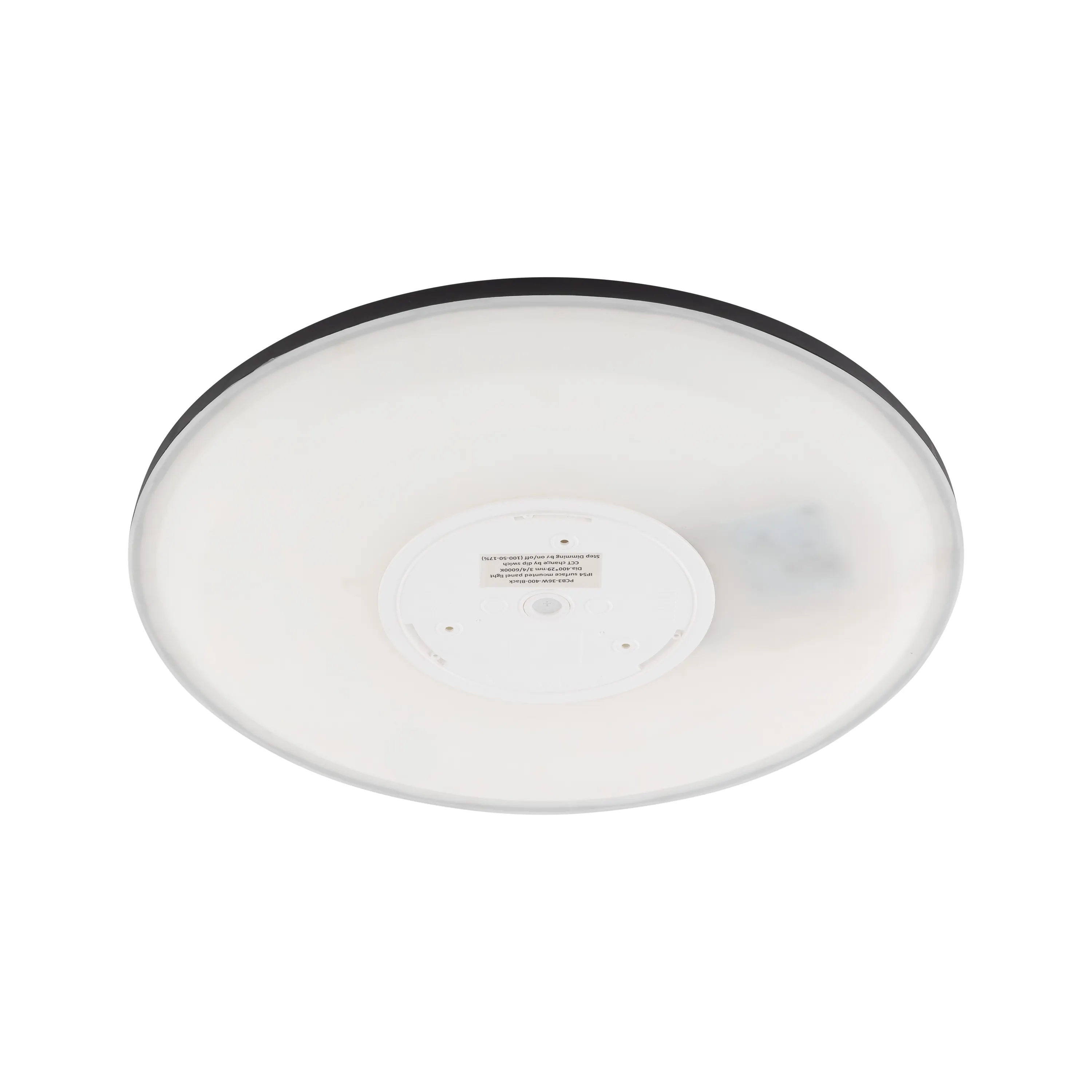 Plafon AQUA LED 24W czarny z białym kloszem okrągły 30x2cm - TK_6901