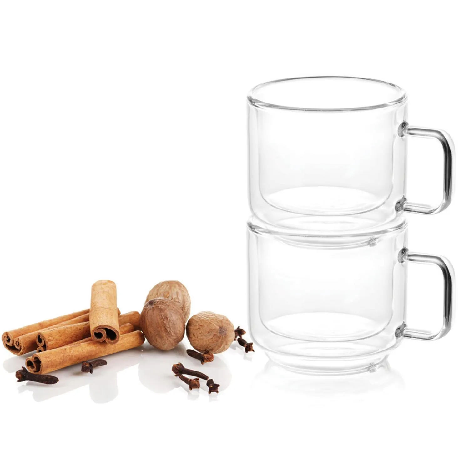 szklanki, set, kubki, kawa, końcówka