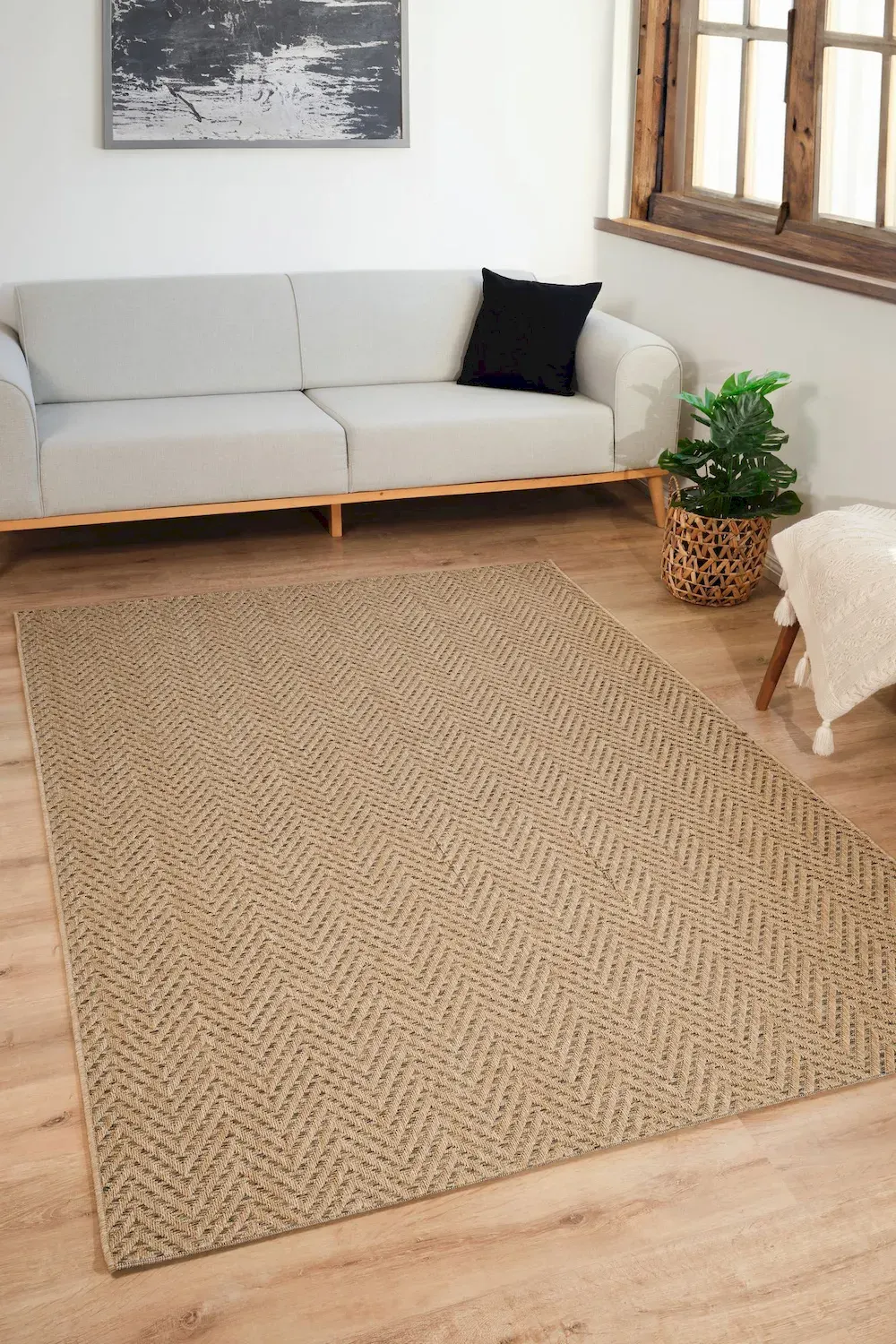 Dywan 160 x 230 SISALUNA 4441 beżowo-zielony