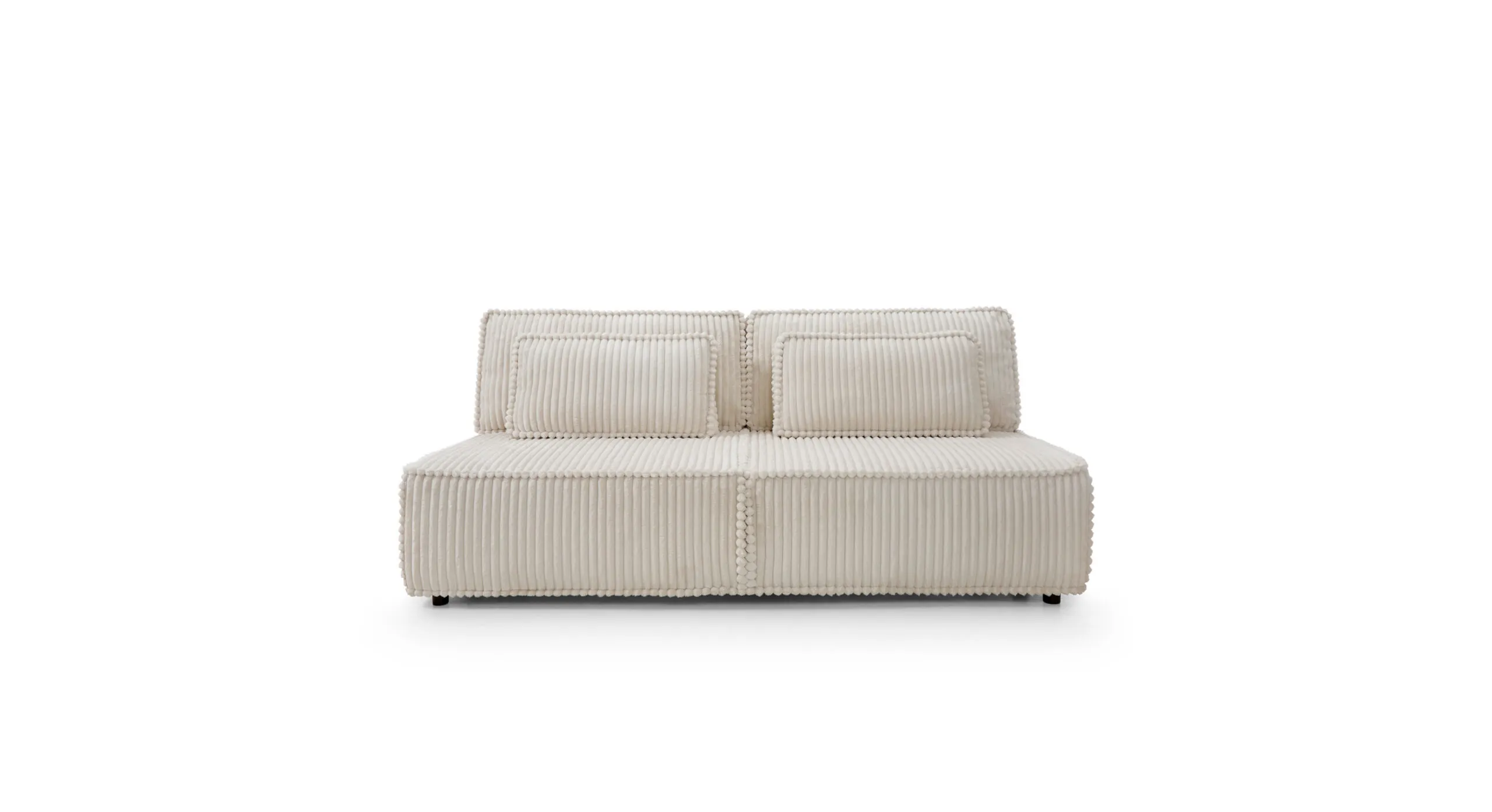 Sofa rozkładana KOMMA funkcja spania - tkanina Tilia 01 kremowa