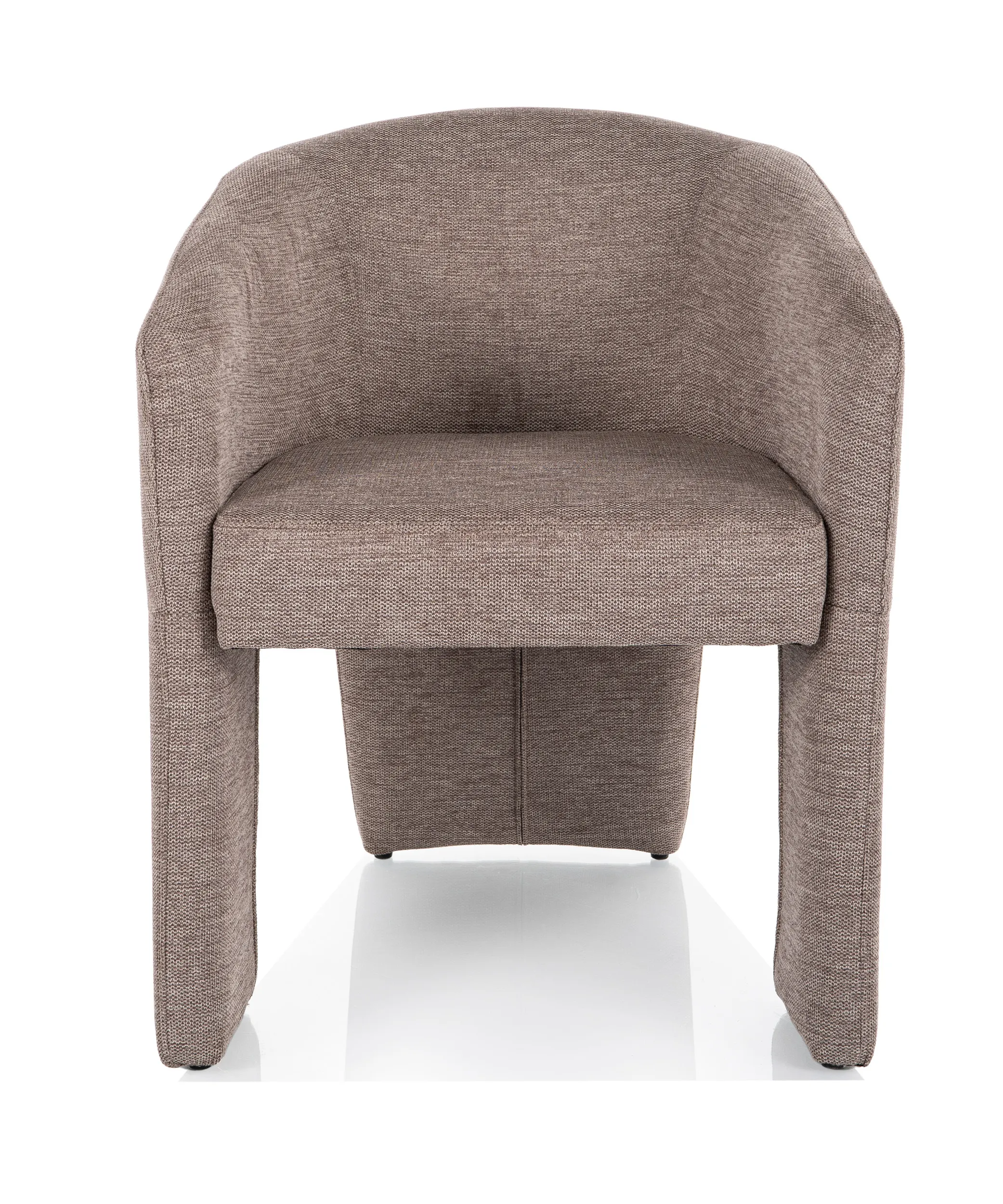 Fotel okrągły tapicerowany NELLY BREGO beżowy - NELLYBRBE34