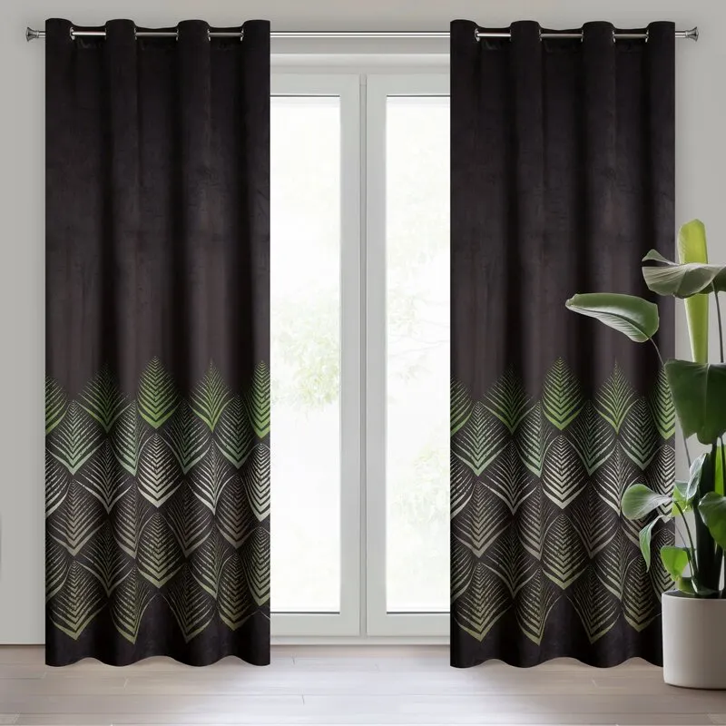 ZASŁONA CZARNA ANGELINA 140X250 CM