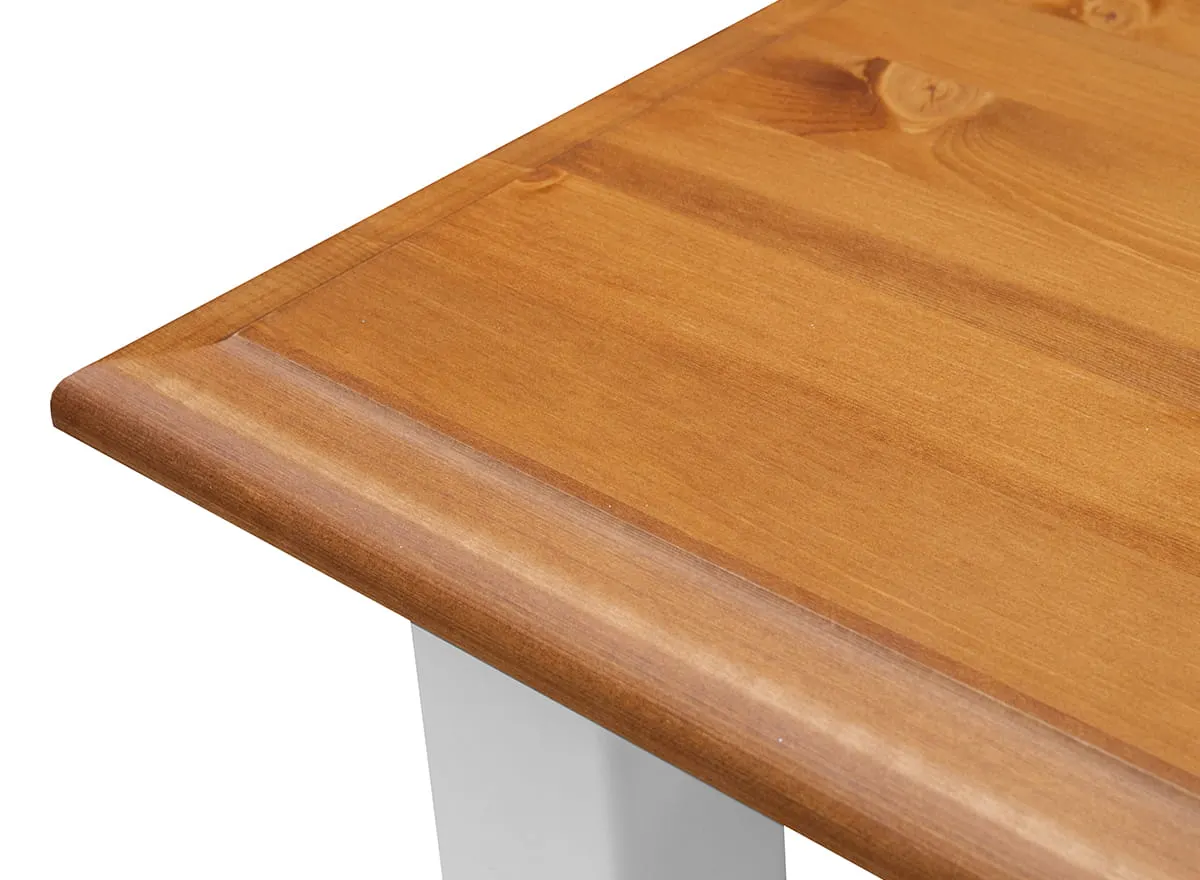 Stół sosnowy rozkładany Belluno Elegante 93x(150-197) biały-dąb - PL022B/D