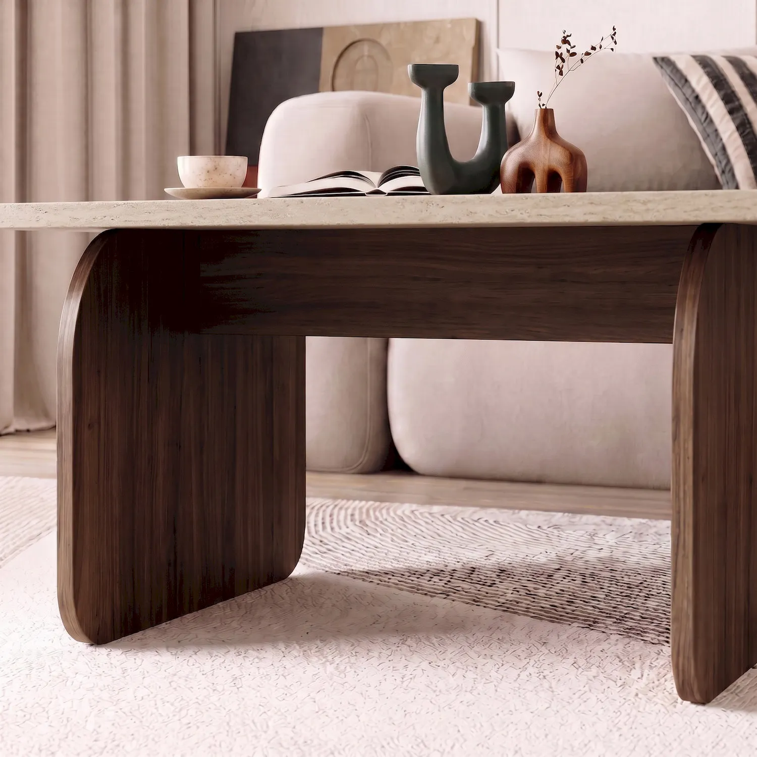 stół, drewniany, design, korpusowy, okleina/drewno
