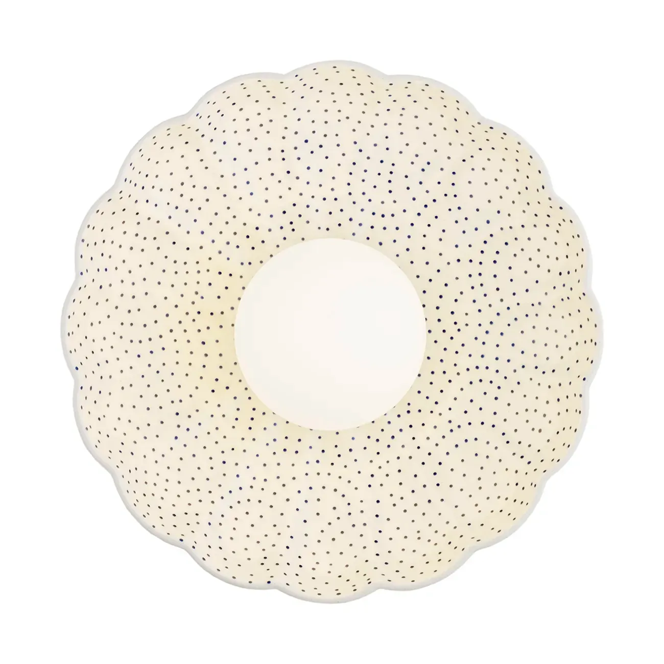 Kinkiet w kształcie muszli BOLL ceramika bolesławiecka kremowy - 8934