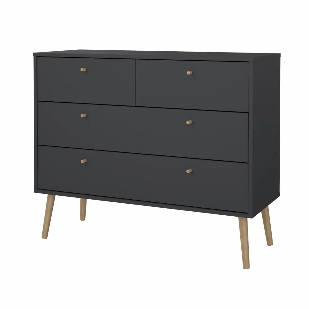 image furniture, szafka, środkowy, ciemny szary, drewniane nogi