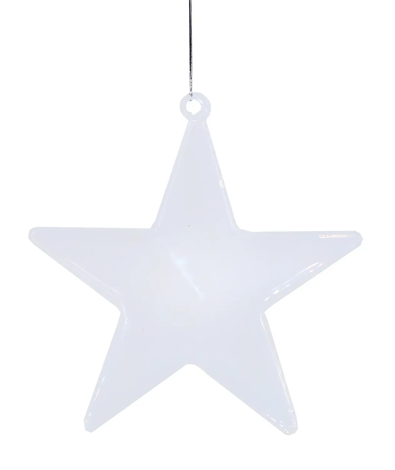 Zawieszka szklana GWIAZDKA transparentna