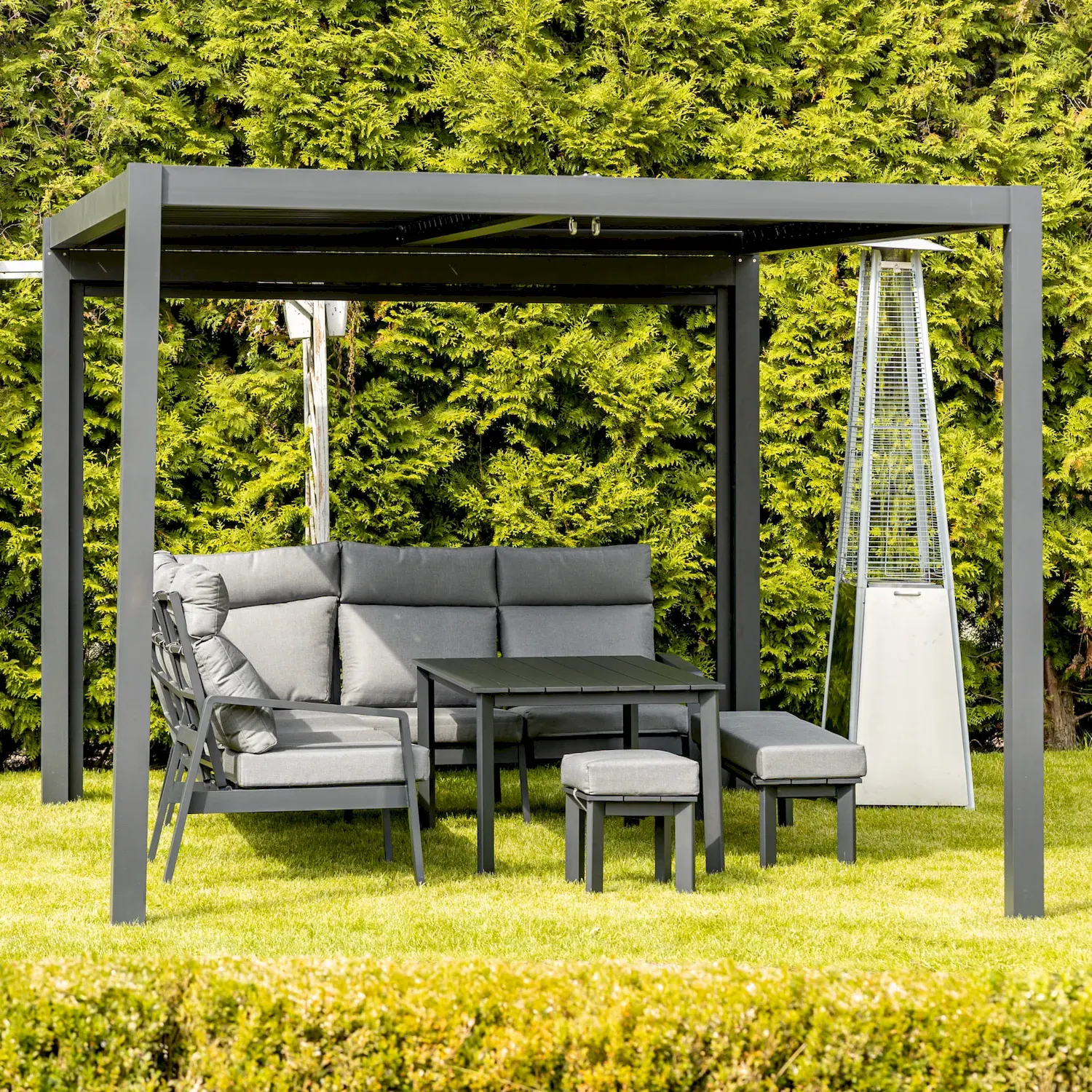 Pergola LUXE 3x4x2,5m antracyt z oświetleniem LED Esti&Esta — zdjęcie 9