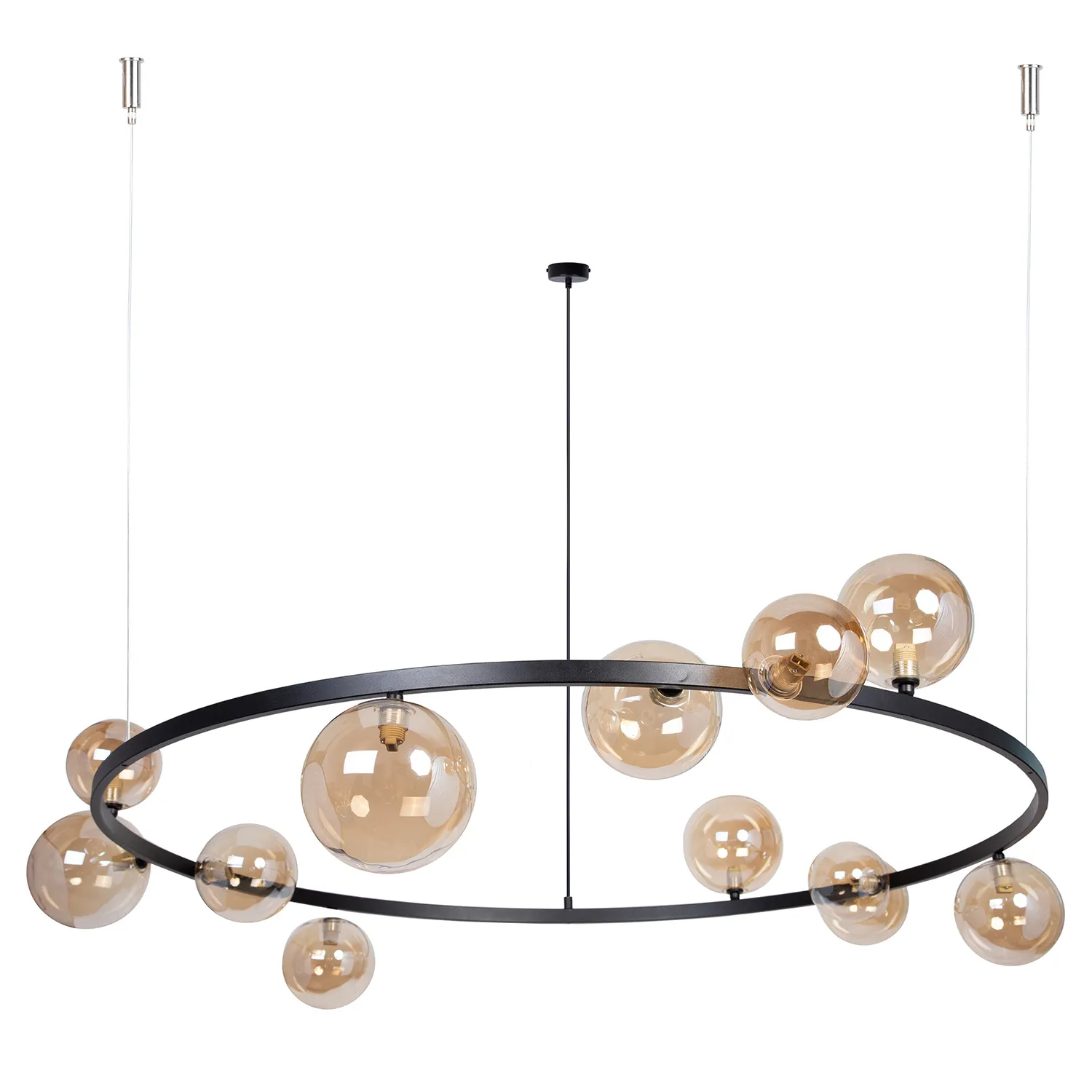 Lampa wisząca BOLERO 12 klosz bursztyn