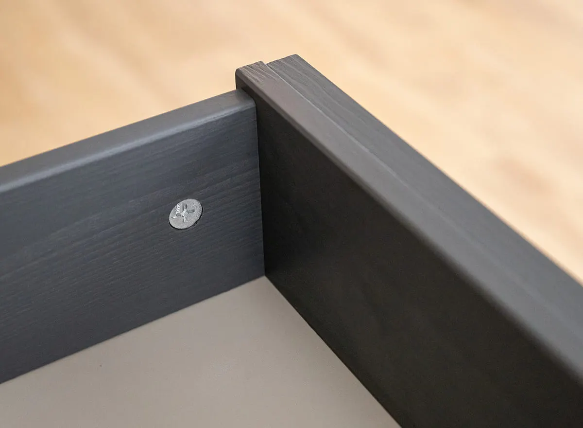 Witryna niska BELLUNO ELEGANTE 1-drzwiowa z 3 szufladami grafit – dąb - PL017G/D