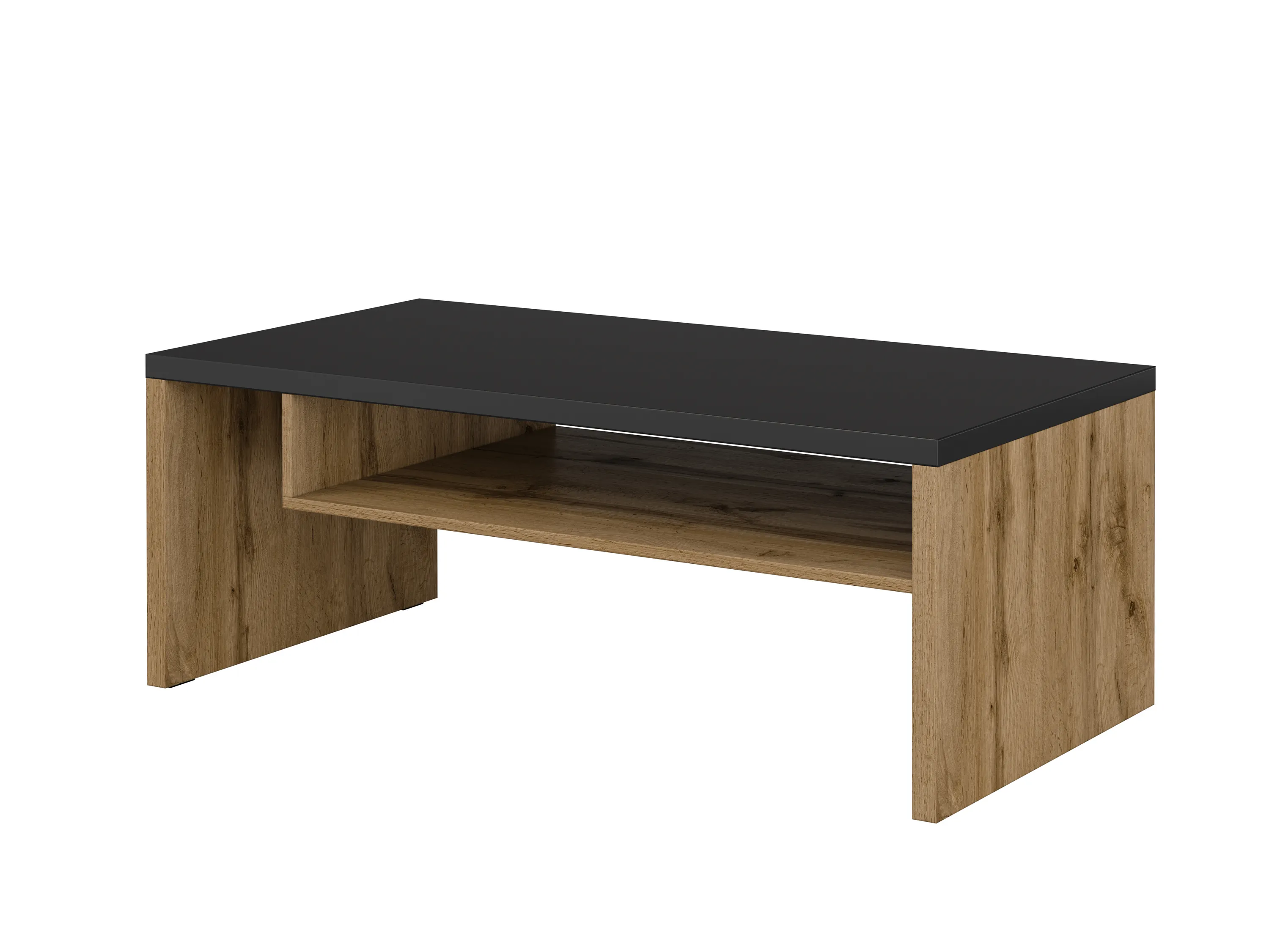 Stolik kawowy z półką CROSS 60x120 dąb wotan