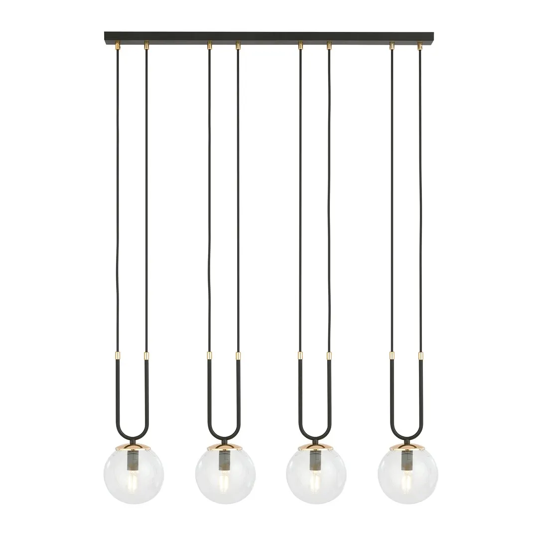 Lampa wisząca GLAM Czarny 1114/4