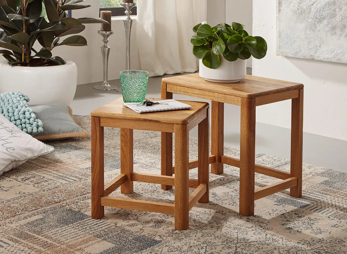 Zestaw stolików kawowych GIALO 45x45 cm, 35x40 cm -naturalny - 2SGIA05